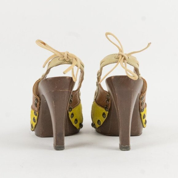 Marni Peep-Toe Slingback Clogs - Picture 3 of 6